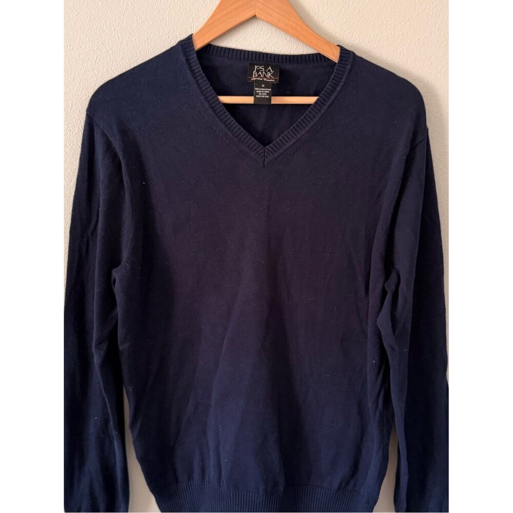 Jos. A. Bank Men's Navy V-Neck Pullover Sweater